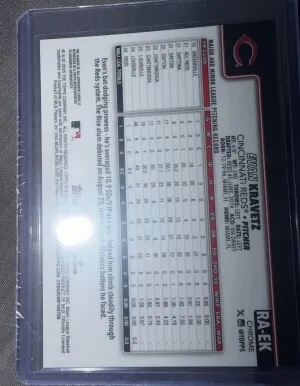 Evan Kravetz (rookie Auto) back