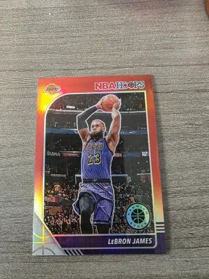 2019 Hoops Premium Stock LeBron James Red Holo front