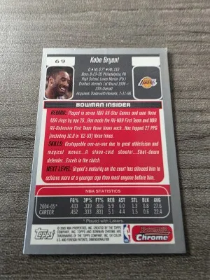 2005 Bowman Chrome Kobe Bryant back