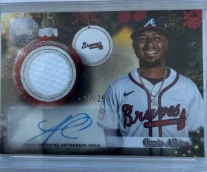 Ozzie Albies (patch, Auto, /25) front