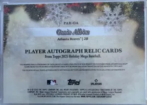 Ozzie Albies (patch, Auto, /25) back