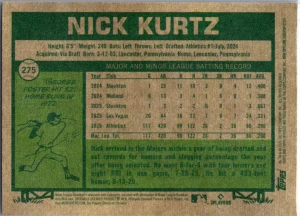 2026 Topps Heritage #275 Nick Kurtz back