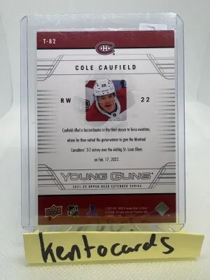 Cole Caufield Retro Young Guns back