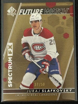 2022-23 SP Authentic - Juraj Slafkovsky - Spectrum FX (Gold) - 37/50 - S-91 front