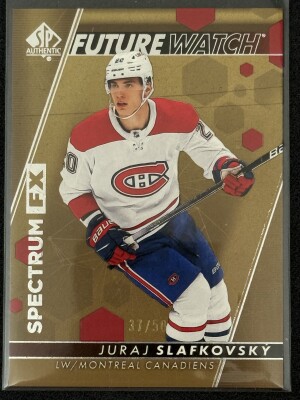 2022-23 SP Authentic - Juraj Slafkovsky - Spectrum FX (Gold) - 37/50 - S-98 front