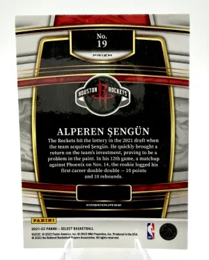 2021-22 Select Concourse ALPEREN SENGUN Silver Disco ROOKIE Prizm back