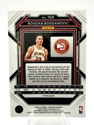 2022-23 Prizm BOGDAN BOGDANOVIC Green Fast Break /5 back