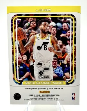 2022-23 Panini Contenders NICKEIL ALEXANDER-WALKER AUTO /99 back