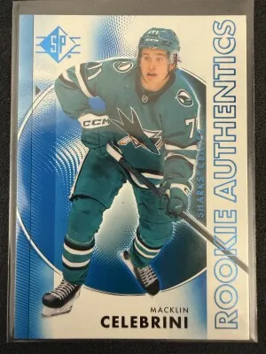 2024-25 SP - Macklin Celebrini - Rookie Authentics (Blue) - 135 front