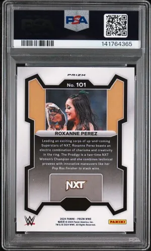 2024 Panini Prizm WWE Roxanne Perez #101 Silver PSA 10 POP 1! back