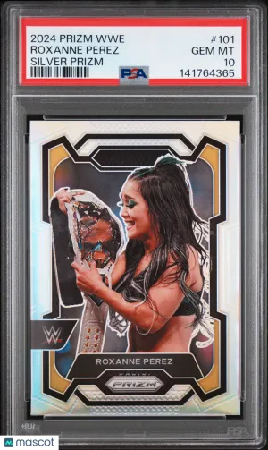 2024 Panini Prizm WWE Roxanne Perez #101 Silver PSA 10 POP 1! front
