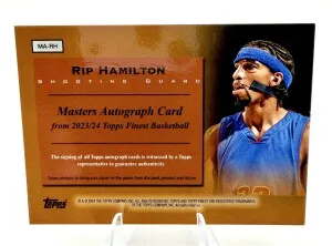 2024 Topps Finest RIP HAMILTON Masters Red Geometric AUTO /5 back
