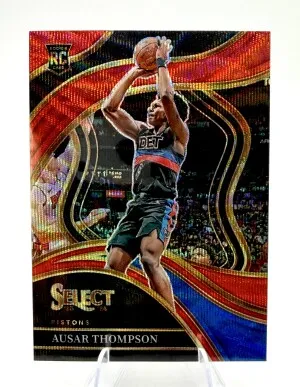 2023-24 Select Courtside AUSAR THOMPSON Red Wave Prizm ROOKIE SP front