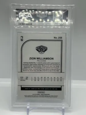 2019 Panini Hoops Zion Williamson back