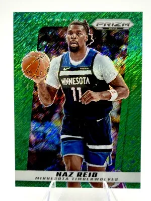 2024-25 Prizm Deca NAZ REID Green Shimmer /12 front