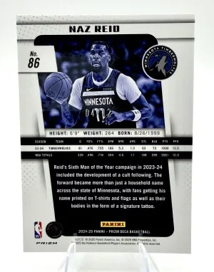 2024-25 Prizm Deca NAZ REID Green Shimmer /12 back