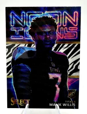 2022 Select Neon Icons MALIK WILLIS Zebra Prizm ROOKIE SSP front
