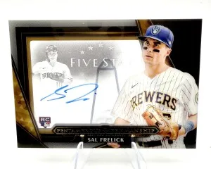 2024 Topps Five Star SAL FRELICK Pentamerous Penmanship GOLD Acetate ROOKIE AUTO /25 front