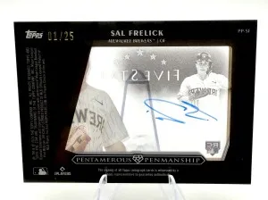 2024 Topps Five Star SAL FRELICK Pentamerous Penmanship GOLD Acetate ROOKIE AUTO /25 back