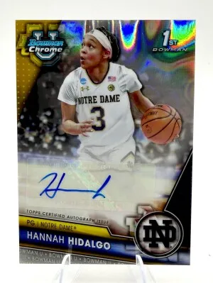 2023-24 Bowman Chrome U HANNAH HIDALGO Prospects Lava Refractor AUTO /199 front