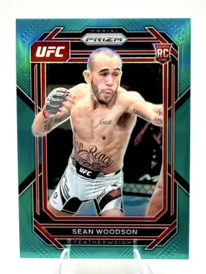 2023 Prizm UFC SEAN WOODSON Teal ROOKIE /49 front