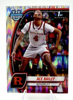 2024-25 Bowman Chrome U ACE BAILEY Stealth Refractor 1st Bowman front