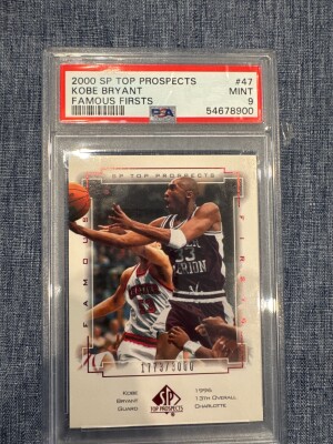 2000 SP Top Prospects Kobe Bryant Famous Firsts front