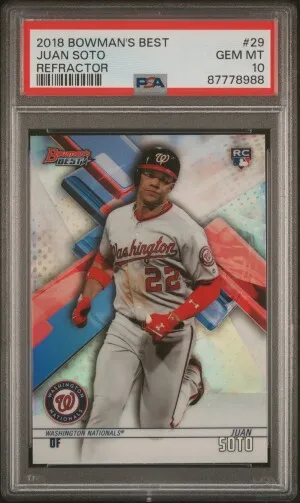 2018 Bowman's Best Juan Soto Refractor front