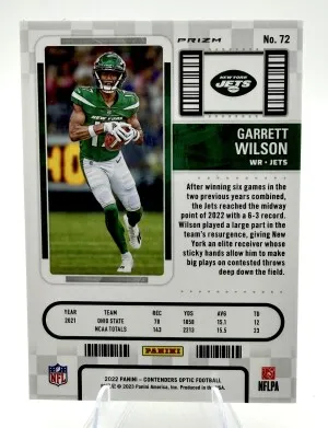 2022 Optic Contenders GARRETT WILSON Silver Holo ROOKIE Ticket back