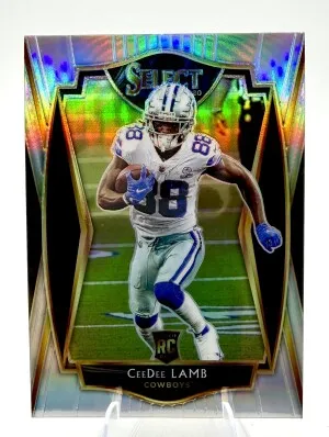 2020 Select Premier Level CEEDEE LAMB Silver Holo ROOKIE front