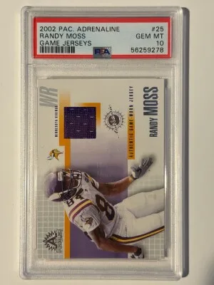 2002 Pacific Adrenaline Game Jerseys Randy Moss Game Jerseys front