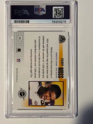 2002 Pacific Adrenaline Game Jerseys Randy Moss Game Jerseys back