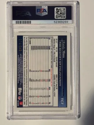 2009 Topps Chrome Randy Moss Copper Refractor back