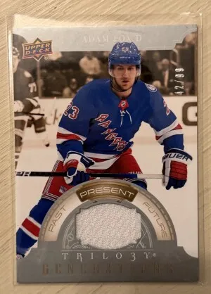 2022-23 Upper Deck Trilogy Adam Fox Generations Relic /99 front