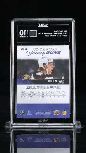 2023 Upper Deck Extended UD Canvas Young Guns Leo Carlsson #C362 Rookie TAG 10 back