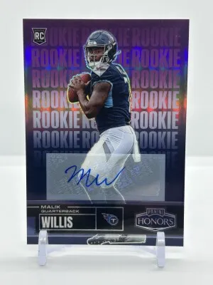2022 Panini Honors Malik Willis Rookie Auto /15 front