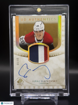 2023-24 SP Authentic Juraj Slafkovsky UD Authentics Patch Auto /50 #UDAP-JS front