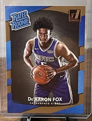 DE’AARON FOX RC 2017 Donruss Rated Rookie Base front