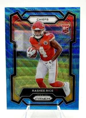 2023 Prizm RASHEE RICE Blue Wave ROOKIE /199 front
