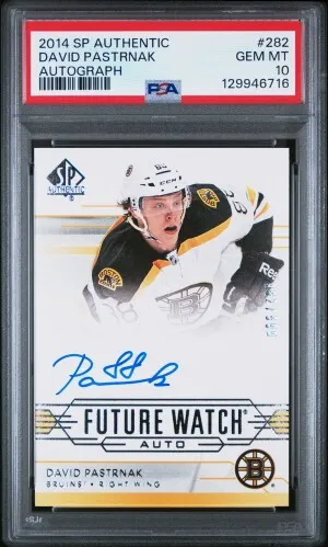 2014 Sp Authentic David Pastrnak Autograph front