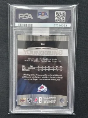 2011 Upper Deck Gabriel Landeskog Young Guns PSA 10 back