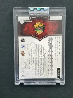 patrick kane splendor /11 upper deck 2017-18 patch auto BL-PK Blackhawks back