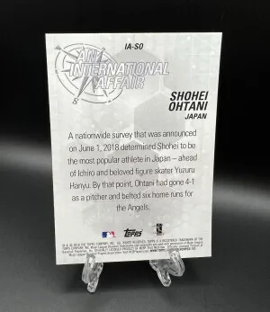 Shohei Ohtani 2018 International Affair Rookie back