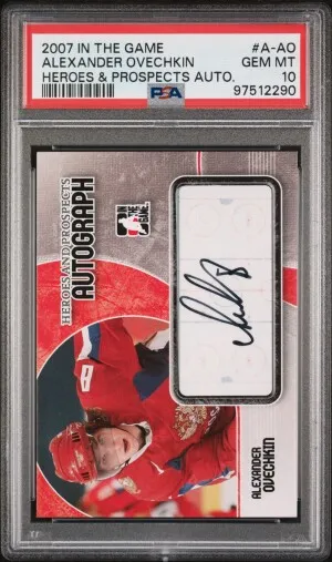 2007 In The Game Heroes & Prospects Autographs Alexander Ovechkin Heroes & Prospects Auto. front