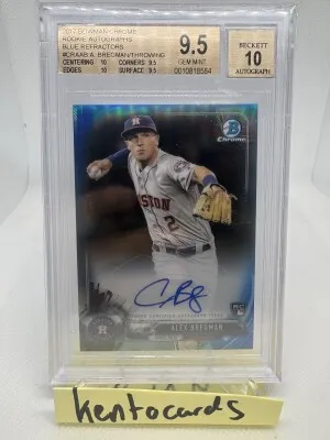 Alex Bregman 2017 Rookie Auto /125 BGS 9.5 front