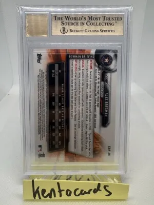 Alex Bregman 2017 Rookie Auto /125 BGS 9.5 back