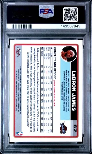 2006 Topps Chrome Lebron James back
