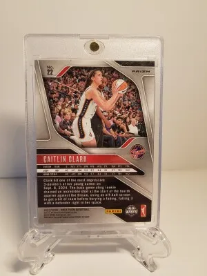 2024 Prizm Caitlin Clark Cracked Ice Rookie back