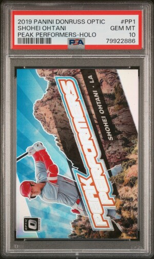 2019 Panini Donruss Optic Peak Performers Shohei Ohtani Peak Performers-Holo front