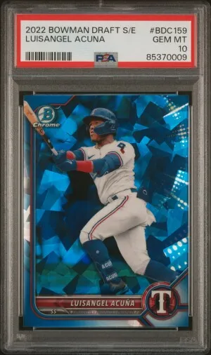 2022 Bowman Draft Chrome Sapphire Edition Luisangel Acuna front